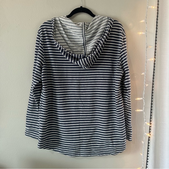 Fresh Produce Seafarer Striped Pullover Hooded Sweater Large - Picture 7 of 7